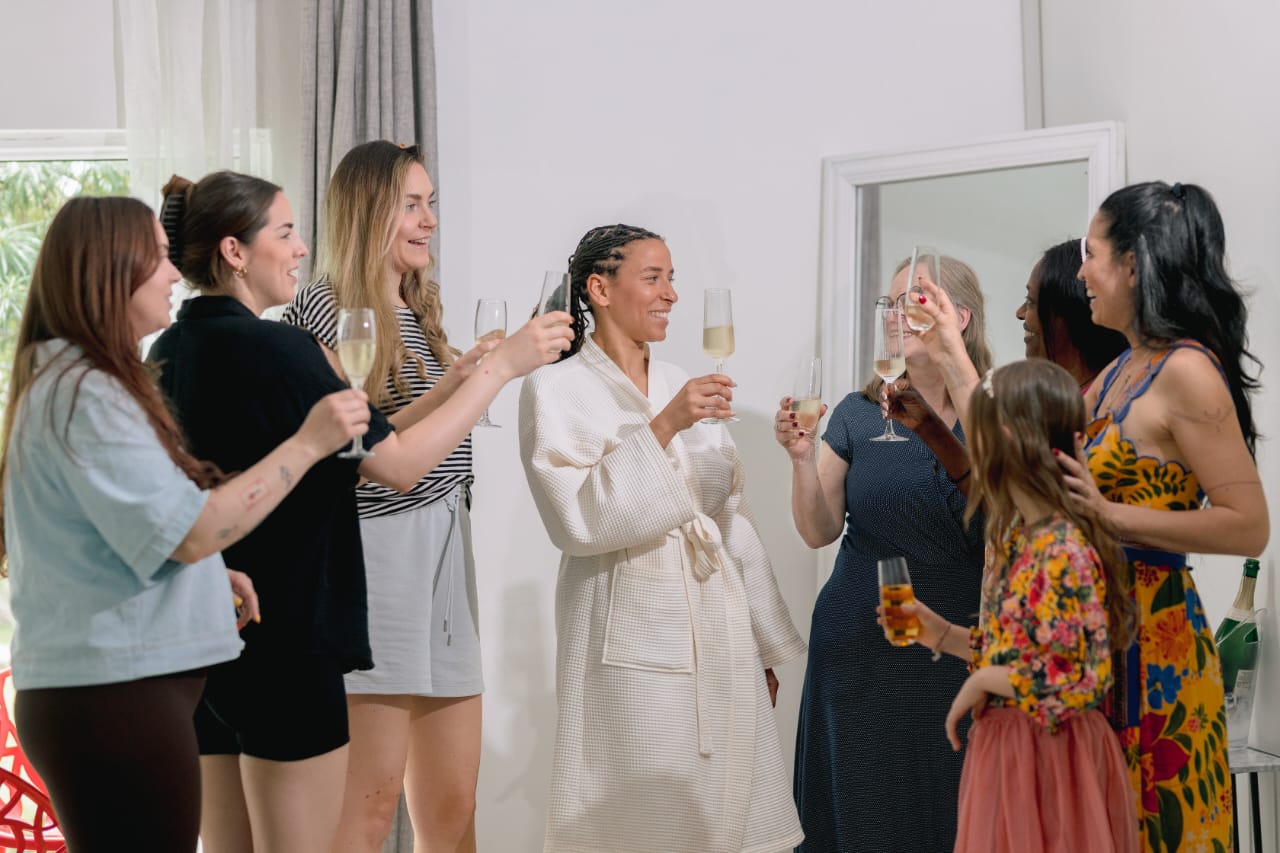 Bridal toast at a wedding