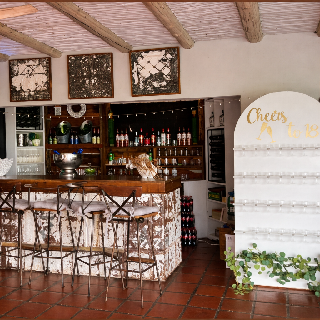 Professional bar setup and tools